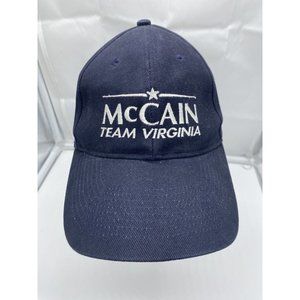 McCain Team Virginia Navy Blue Baseball Hat Cap Adjustable Strap-back ZCapz John